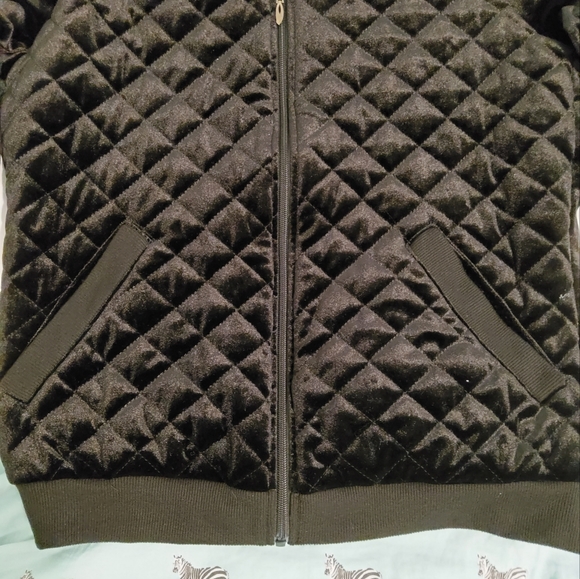 Antthony Original Zip Front Black Quilted Long Sleeve Jacket Size M - Picture 9 of 9